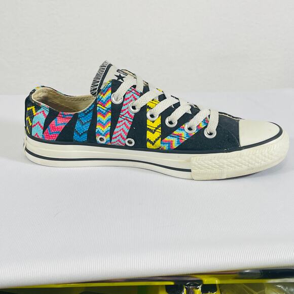 Converse All Star Black Multicolor Southwestern Themed Sneakers Womens Size 7 - Picture 6 of 14